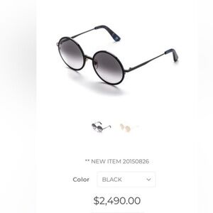 Sunday Somewhere Charlie Brushed Black Metal Opal Sunglasses‎